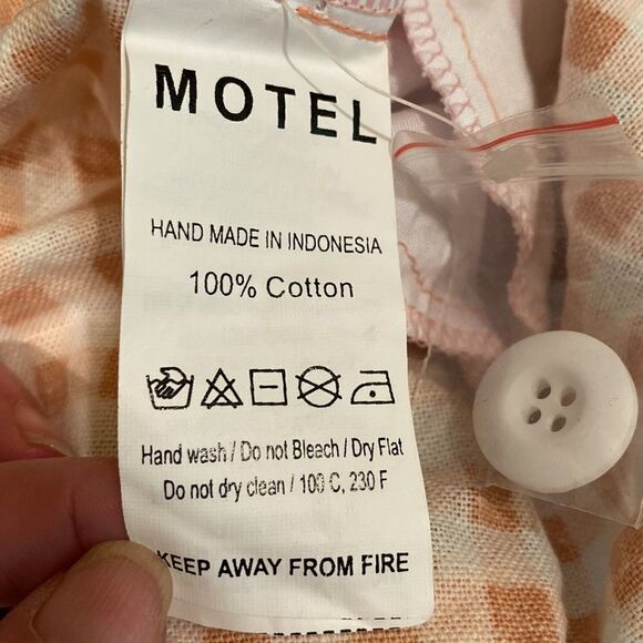 NWT MOTEL ROCKS Lexta Gingham Checked Pink Hight Waisted Shorts 50s Retro SZ XS - Picture 9 of 10